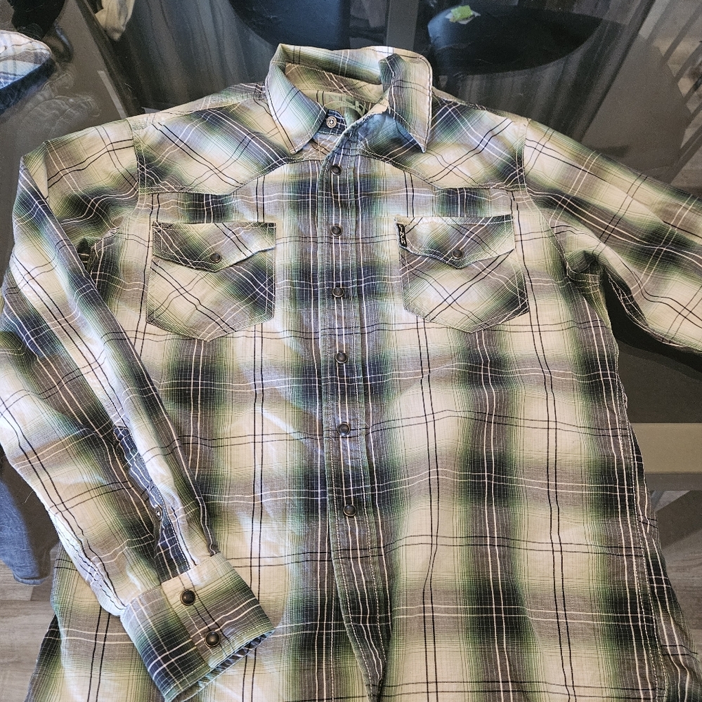 Cinch mens size Small snap up dress shirt